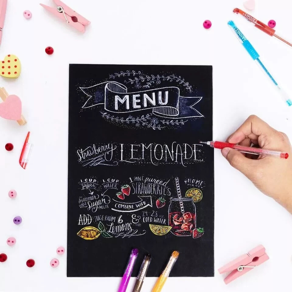 TANMIT Glitter Gel Pens, 33 Colors Neon Glitter Pens Set Gel Art Markers with 40