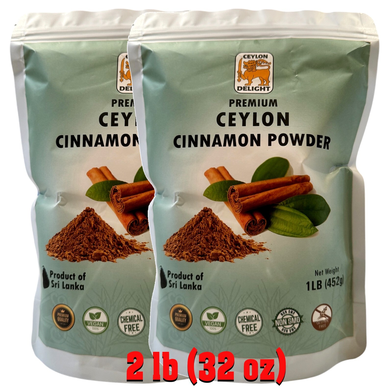 Premium Ceylon Cinnamon Powder, 32 Oz (2-lb)
