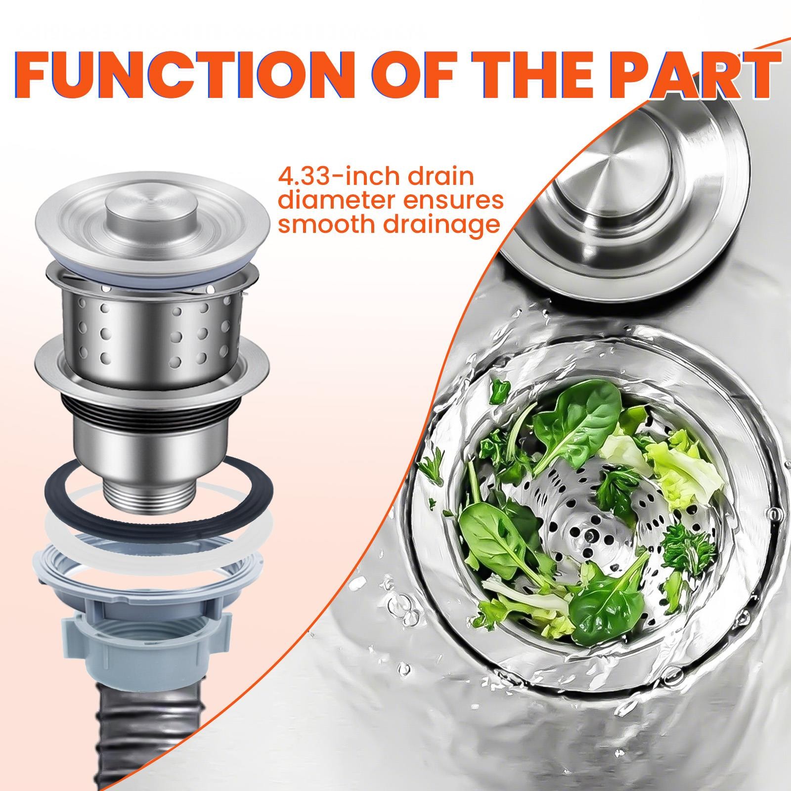 Commercial Stainless Steel Utility Sink Kitchen Wash Tub 27.56" × 11.9" × 27"