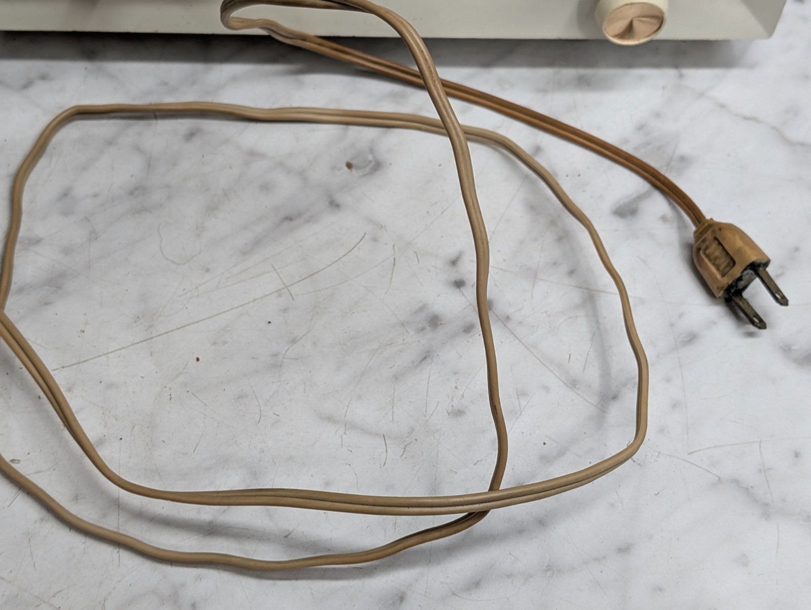 General Electric Model C-402A Tube Radio Clock AM GE Vintage MCM White