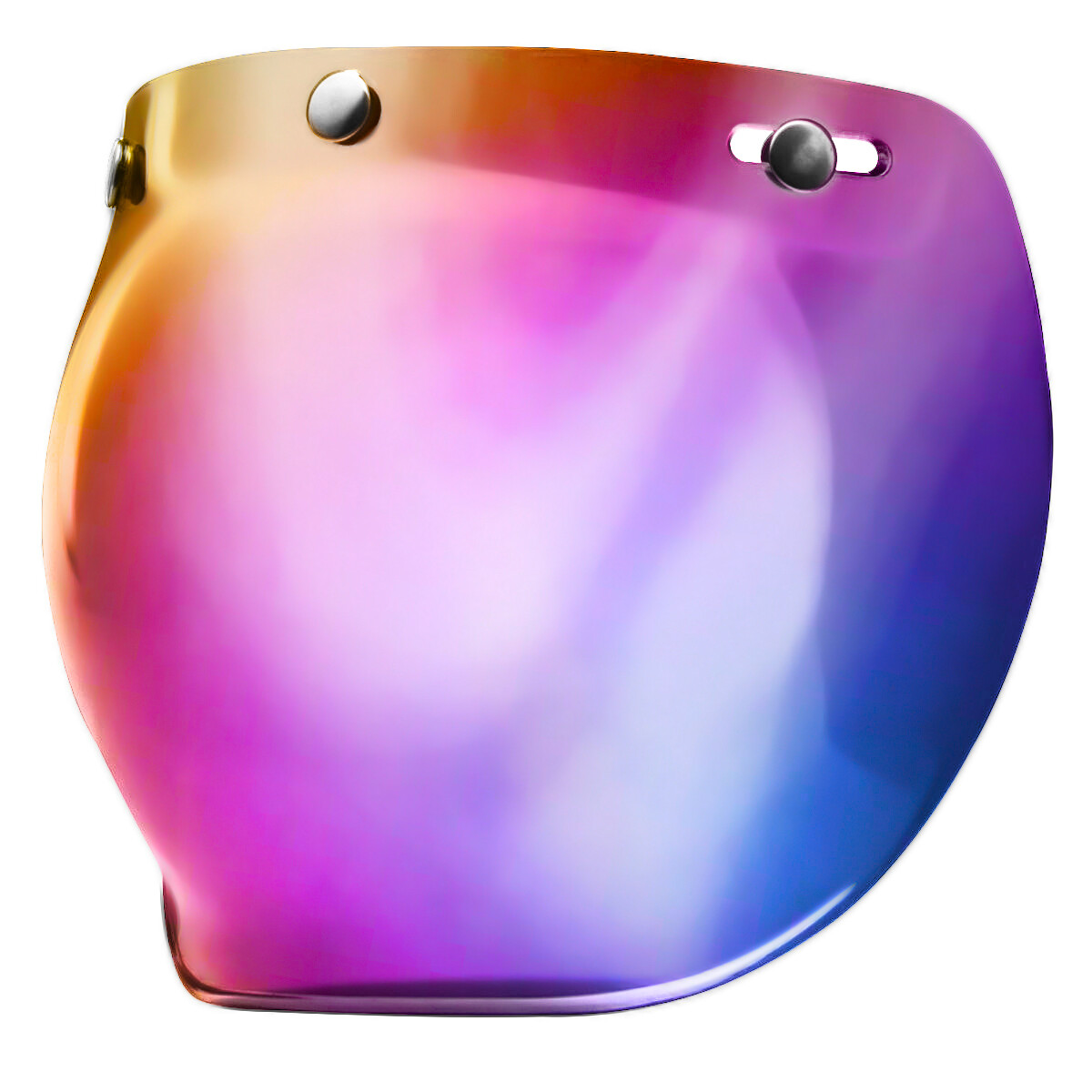 Open Face Helmet Bubble Visor Vintage Retro 3/4 Helmets Face Shield 3-Snap