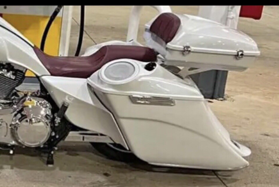 7.5" Stretched Saddle Bags Rear Fender Side Cover Fit For Harley Touring 2009-23