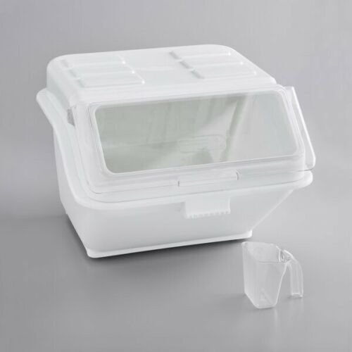 12.6 Gallon 200 Cup Shelf Ingredient Bin w/ 2 1/2 Cup Measuring Flip Lid Scoop