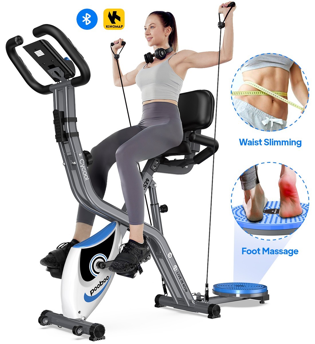 Fitness Exercise Bike Indoor Cycling Stationary Bicycle Home Cardio Workout Bike