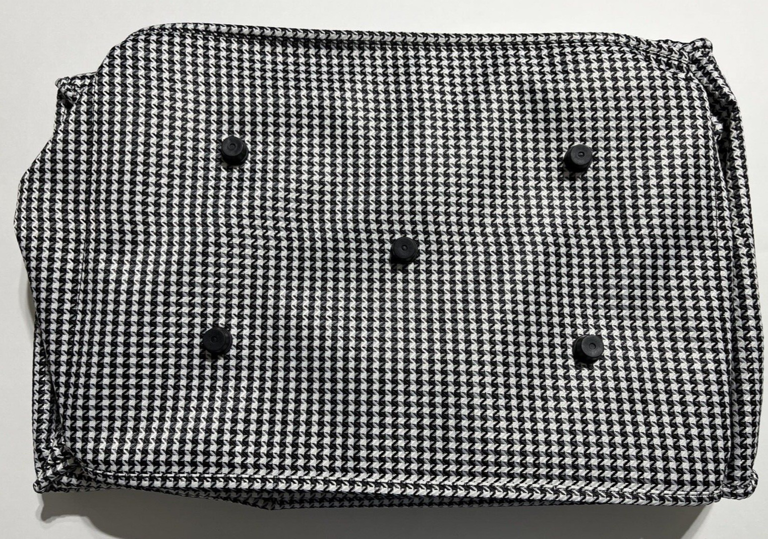 Viv and Lou Houndstooth Market Tote with Durable Removable Aluminum Frame NEW