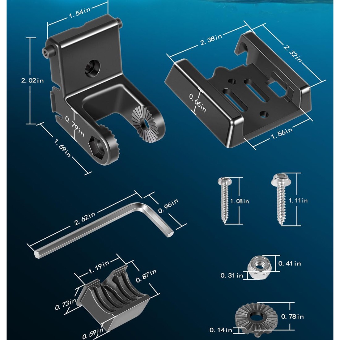 for Humminbird 740093-1 Transducer Mount MHX XNT Hardware Transom Mount Bracket