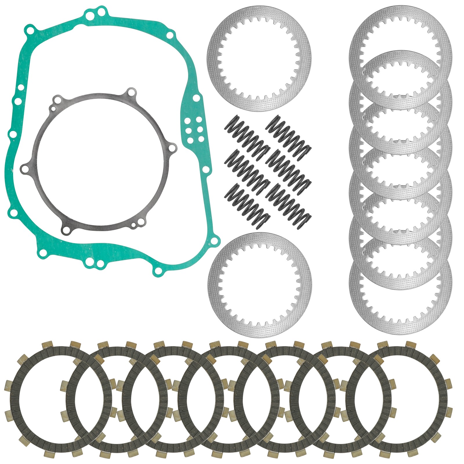 Clutch Friction Steel Plates Kit for Kawasaki KLX300 KLX300R KLX300SM 2009-2024