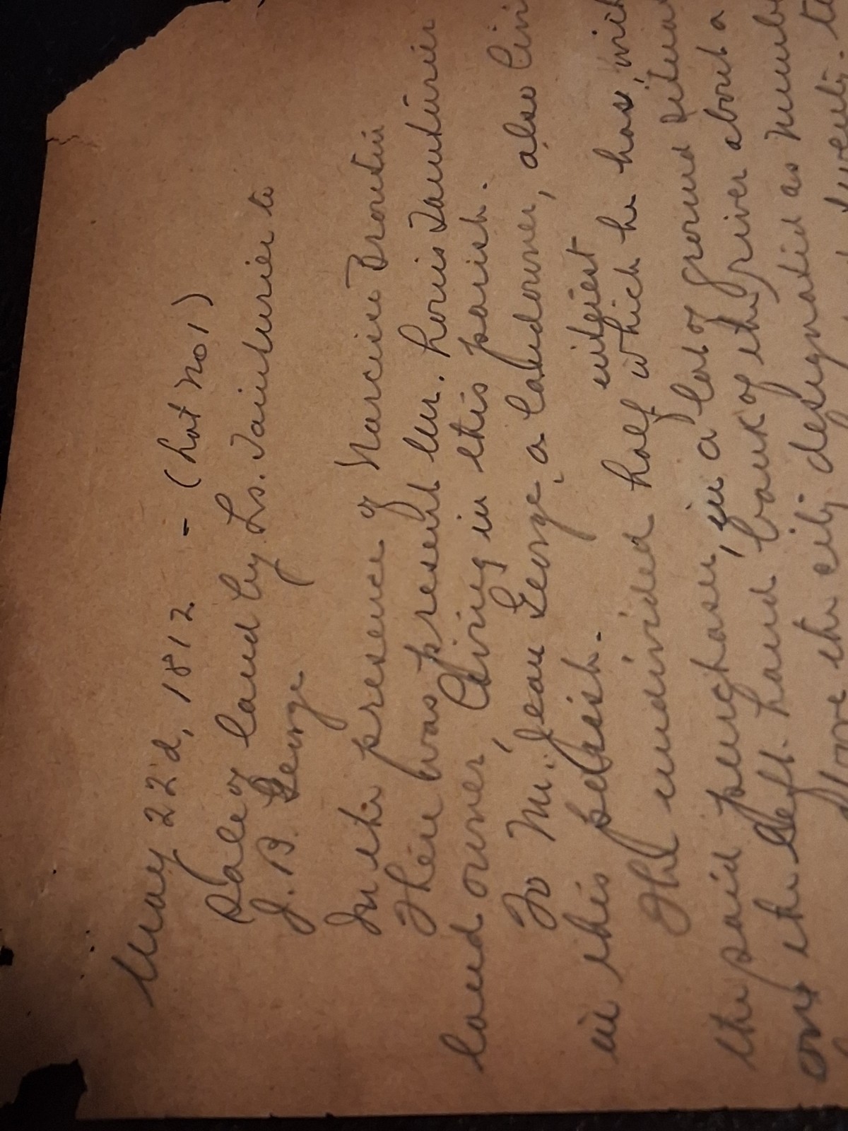 1812 New Orleans Manuscript Land Deed - Faubourg Annunciation - Narcisse Broutin