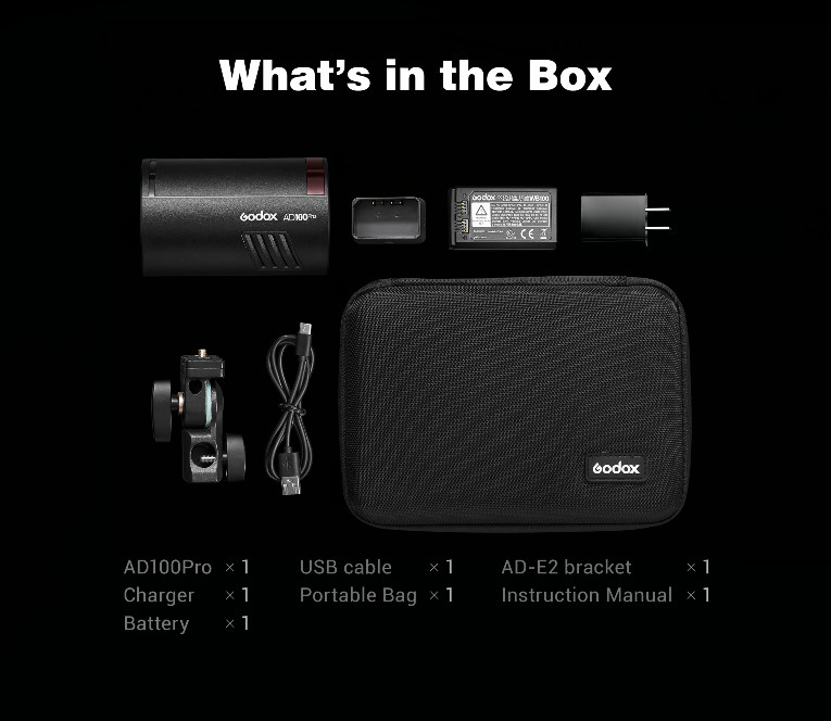 Godox AD100Pro AD100 PRO TTL HSS 100W Flash Speedlite 2.4G Wireless Pocket Flash