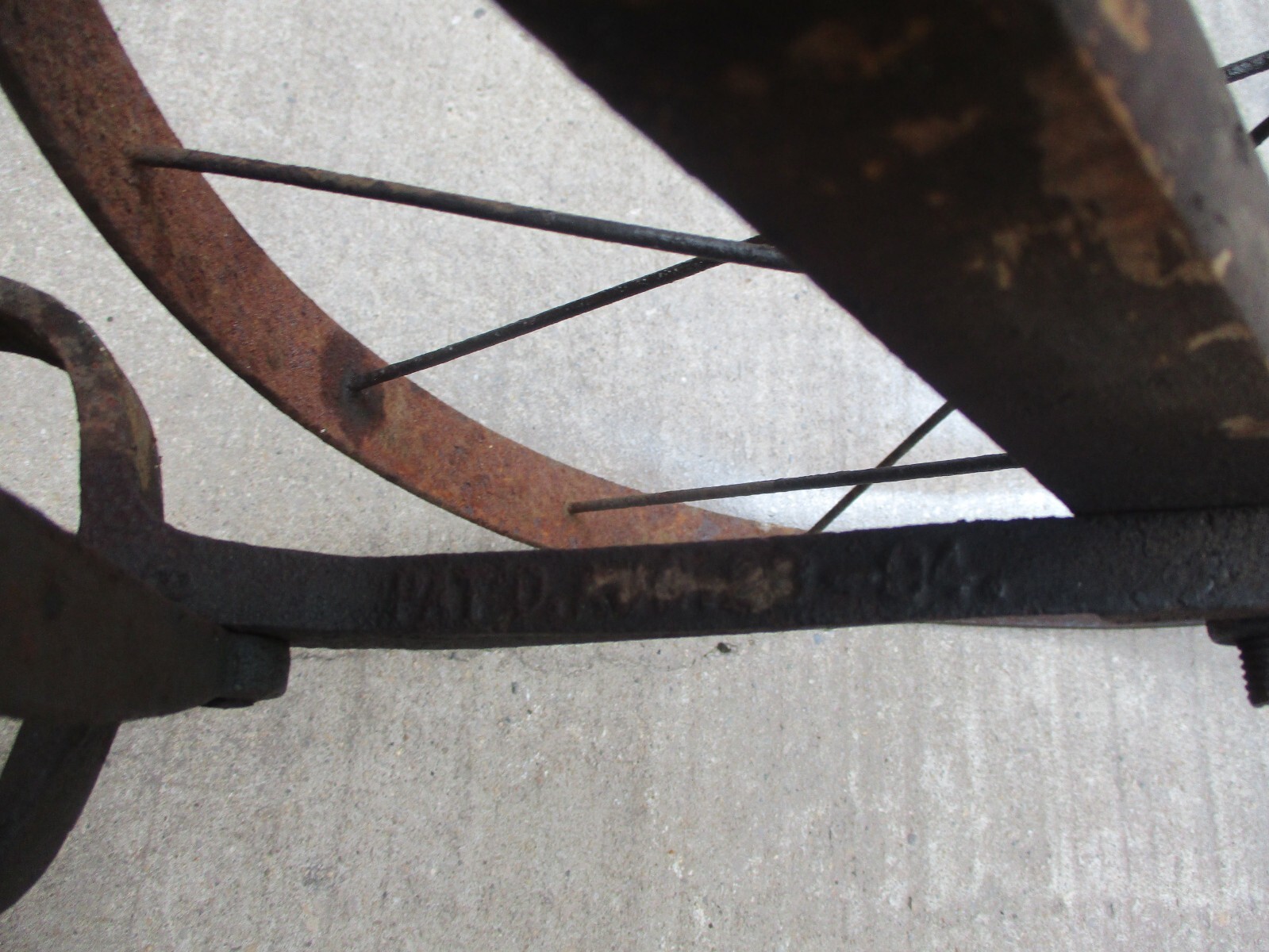 Antique 1900's Excelsior Double Wheel Farming Garden Cultivator Plow Wood /Metal