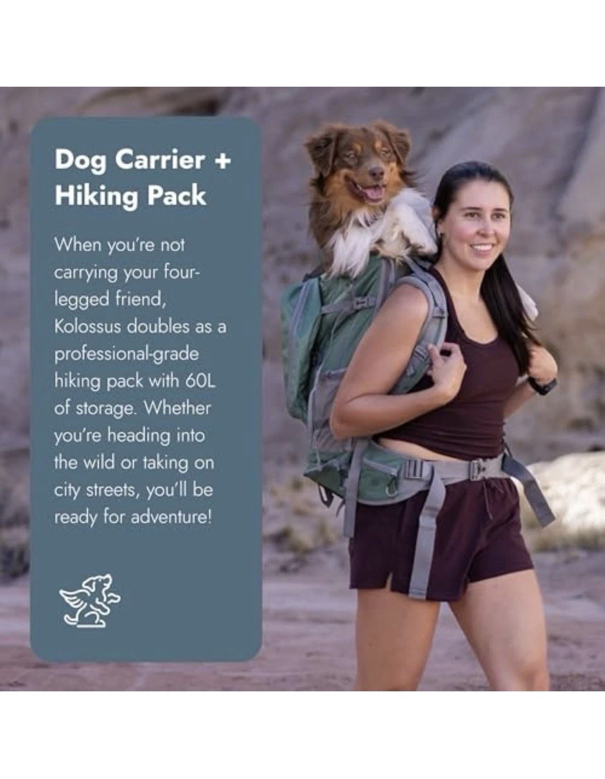 K9 Sport Sack Kolossus XL Backpack Carrier 300D Ripstop Polyester for Big Dogs