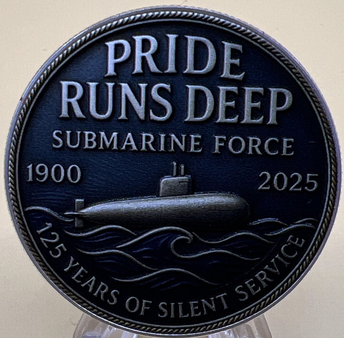 * US Navy Challenge Coin, Submarine Service Celebration Of 125 Years Of Service