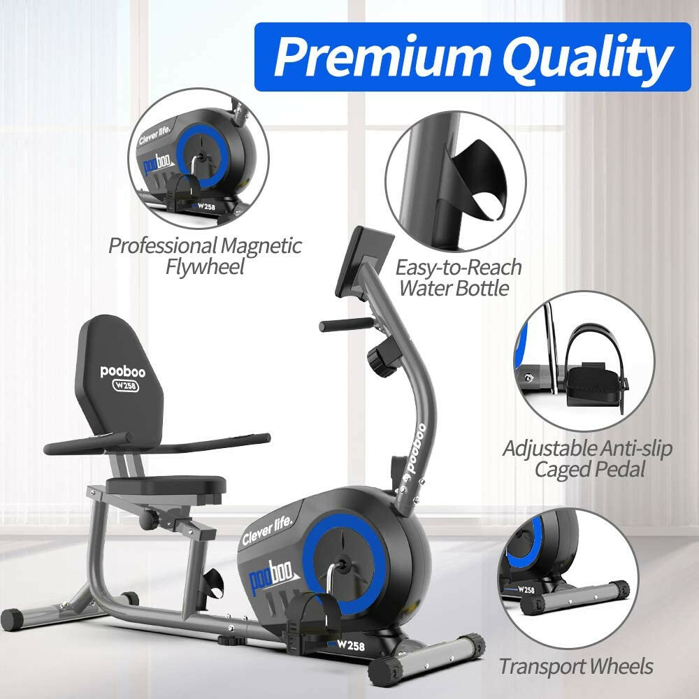 Magnetic Exercise Bike Indoor Cycling Bike Stationary Fitness Bike Home Workout