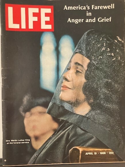 Life Magazine Apr 19 1968 - Iconic Photo, Mrs. King at husband's funeral service