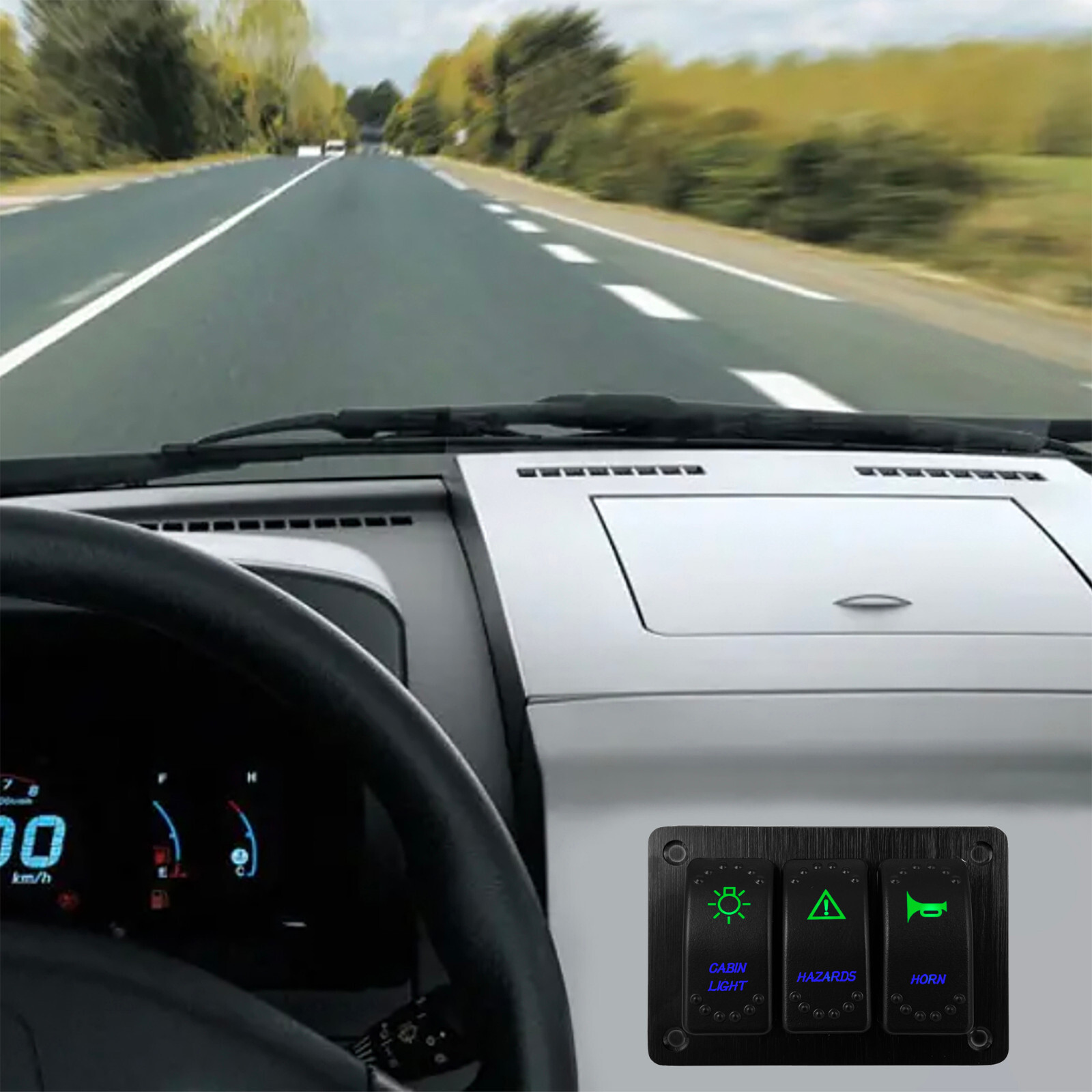 1/2/3/4/6/8 Gang Rocker Switch Panel Aluminum Frame for Car Boat Carling Switch