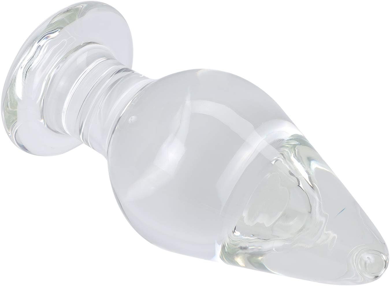 Huge Clear Glass Anal Plug XL Waterproof Borosilicate Training Sex Toy