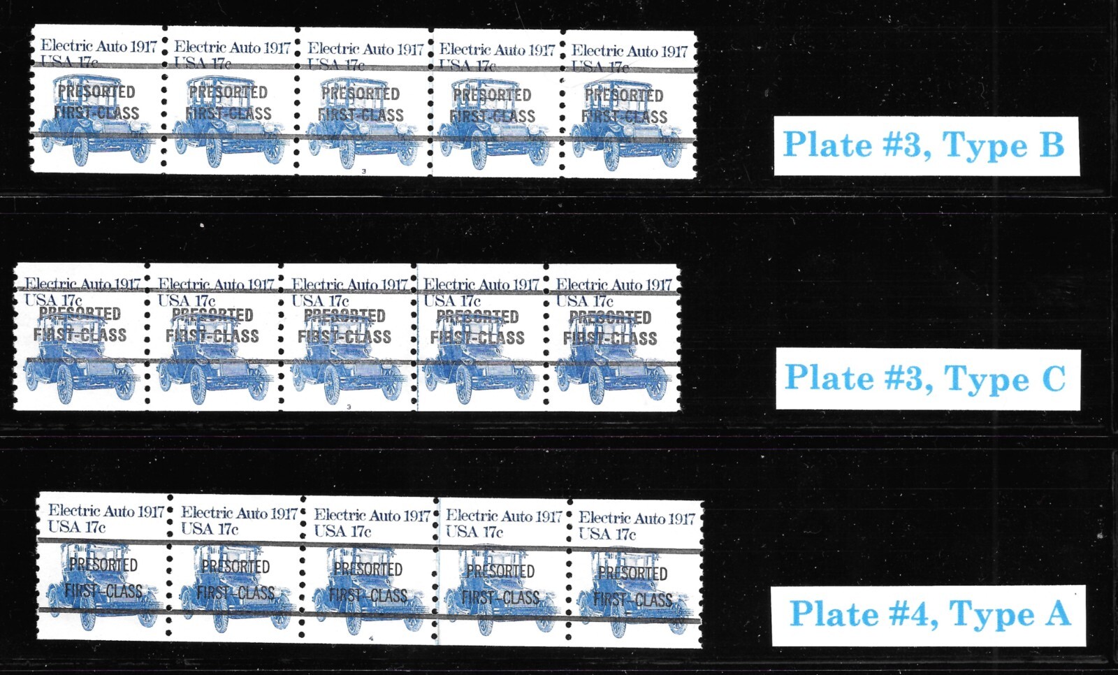 Scott # 1906-1906a 17c Auto PNC5s, Complete SET of 22, QUALITY! Cat.-$377.75