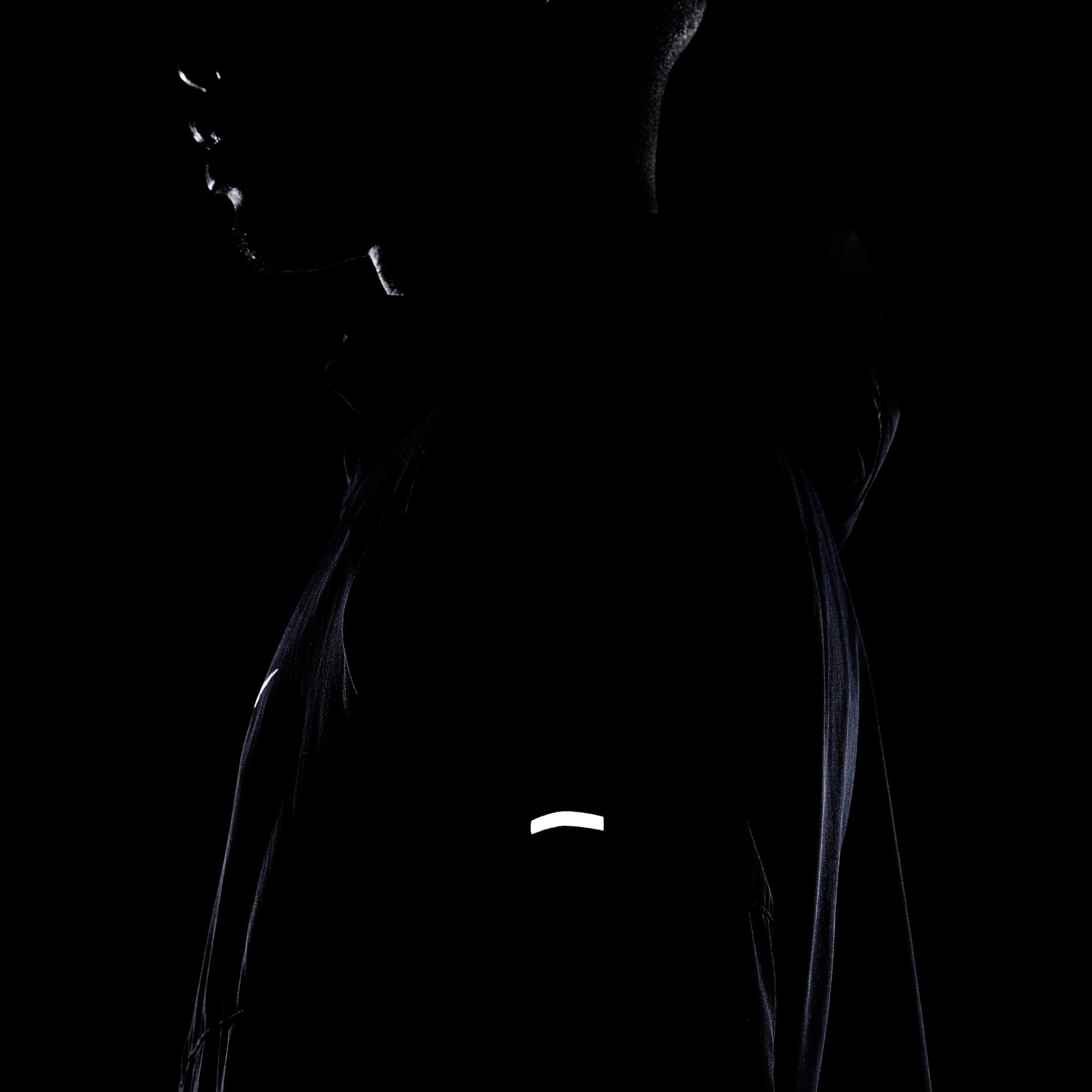 Nike Mens Team Miler Running Lightweight Rain Jacket w Hood Black M DH8109-010