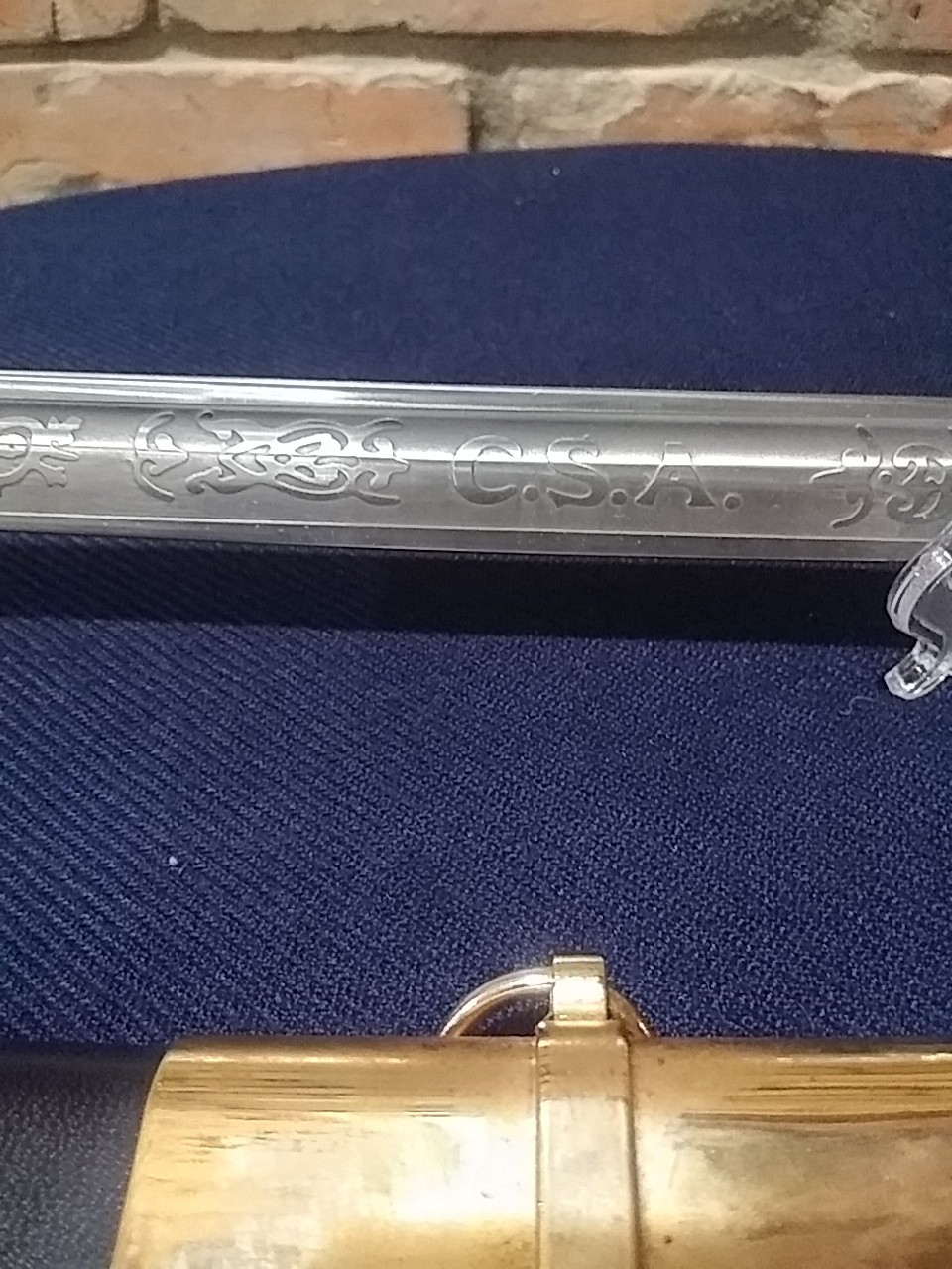 Civil War CSA Confederate Cavalry Officer's Sword Saber Etched Blade Replica