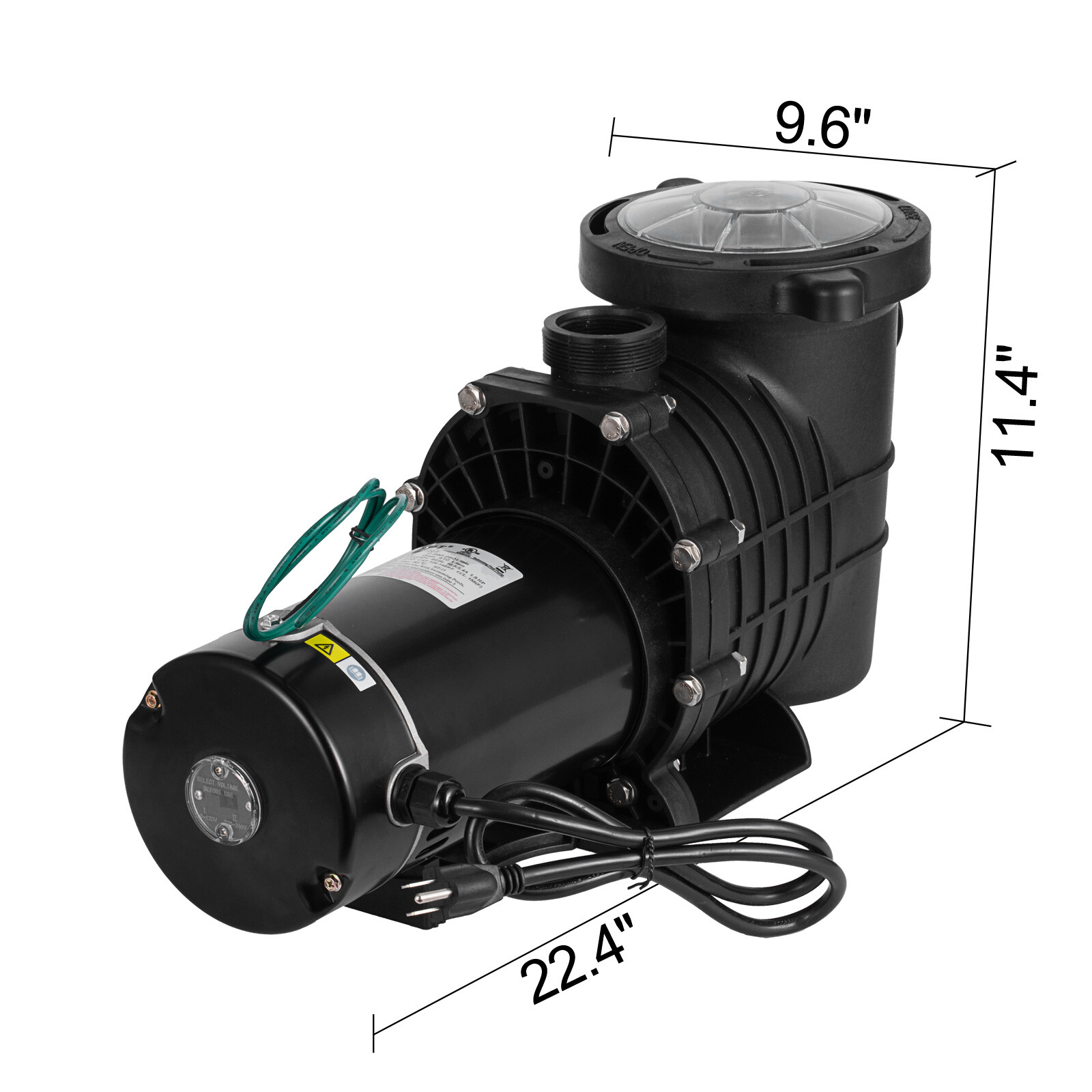 1.5HP Swimming Pool Pump Hayward w/Strainer Filter Pump Generic In/Above Ground