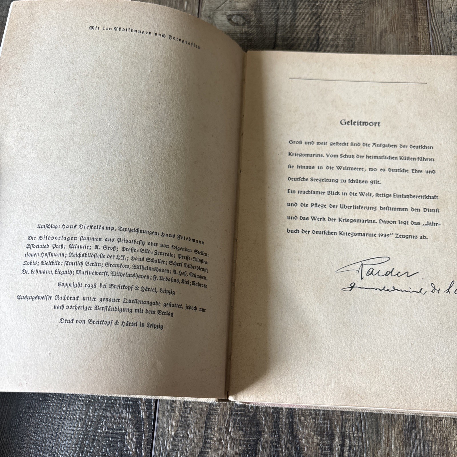 Fahrbuch Der Deutchen Kriegsmarine 1939 print German WWII Very Rare!