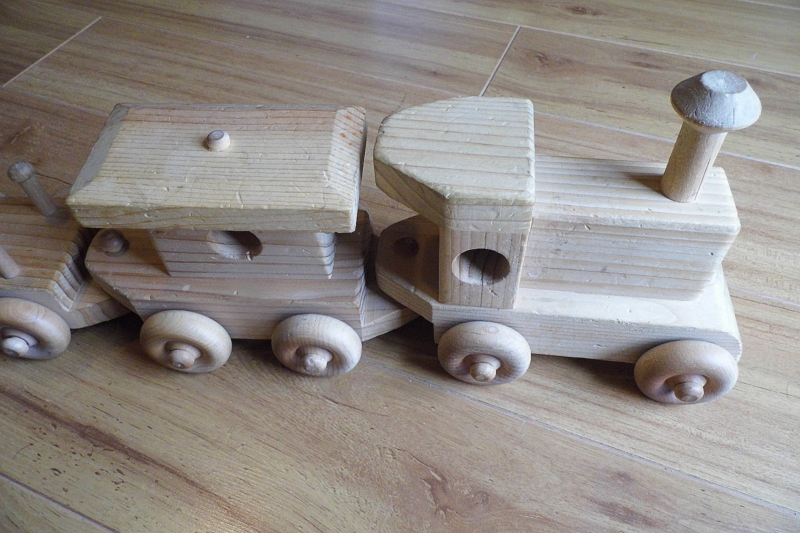 Four Car Solid Wood Train Set