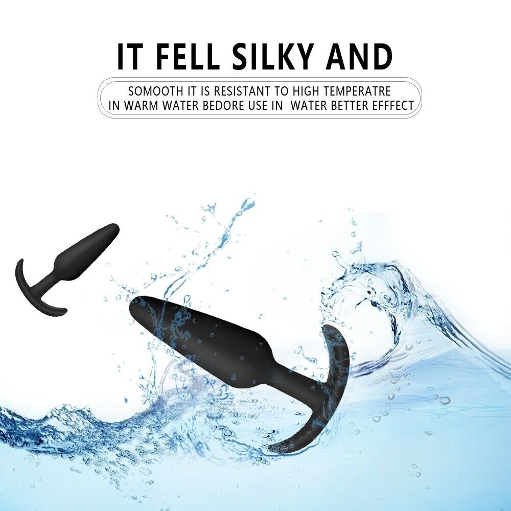 3PCS Silicone Anal Training Starter Kits Beginner Anal Trainer Butt Plug Set US