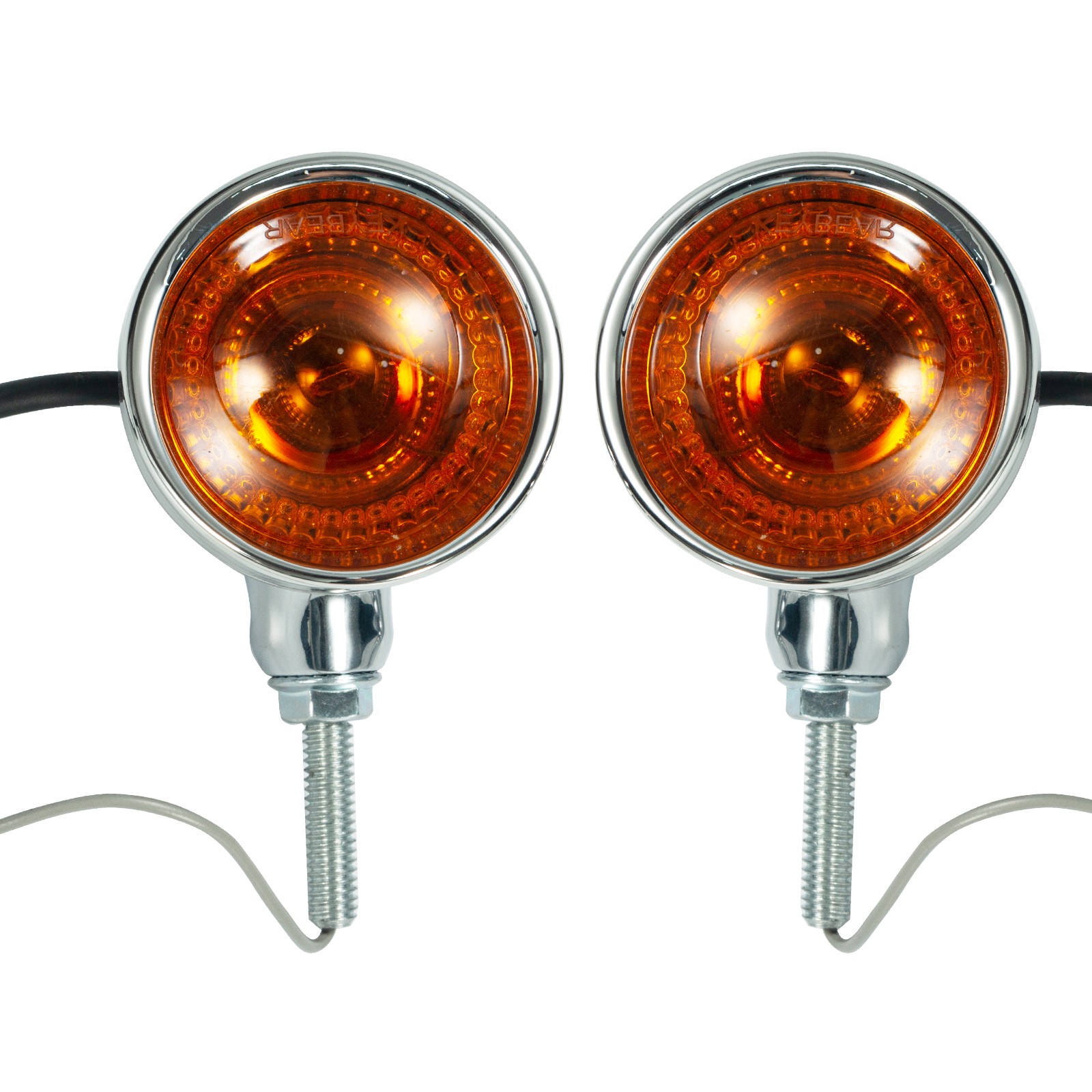 2pc aluminum Bullet Motorcycle Turn Signal Lights Front and Rear fit for Softail