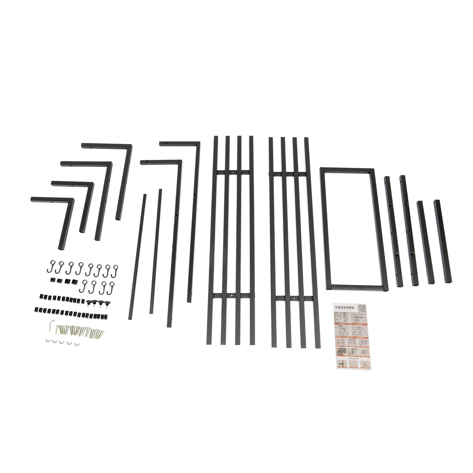 2 Shelves Plant Stand Carbon Steel Plant Holder Flower Pot Potted Holder Rack