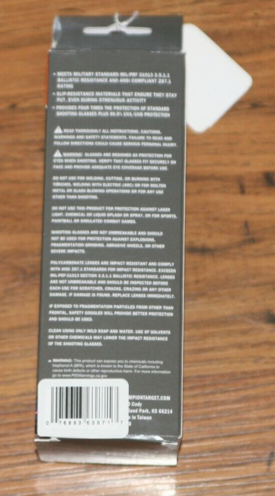 Champion Muddy Girl Ballistic Shooting Glasses - Clear Lens - #40715