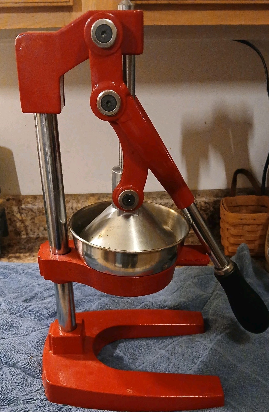 Palm Restaurant Heavy Duty Commercial Manual Fruit Press Juicer Citrus Red sk-e