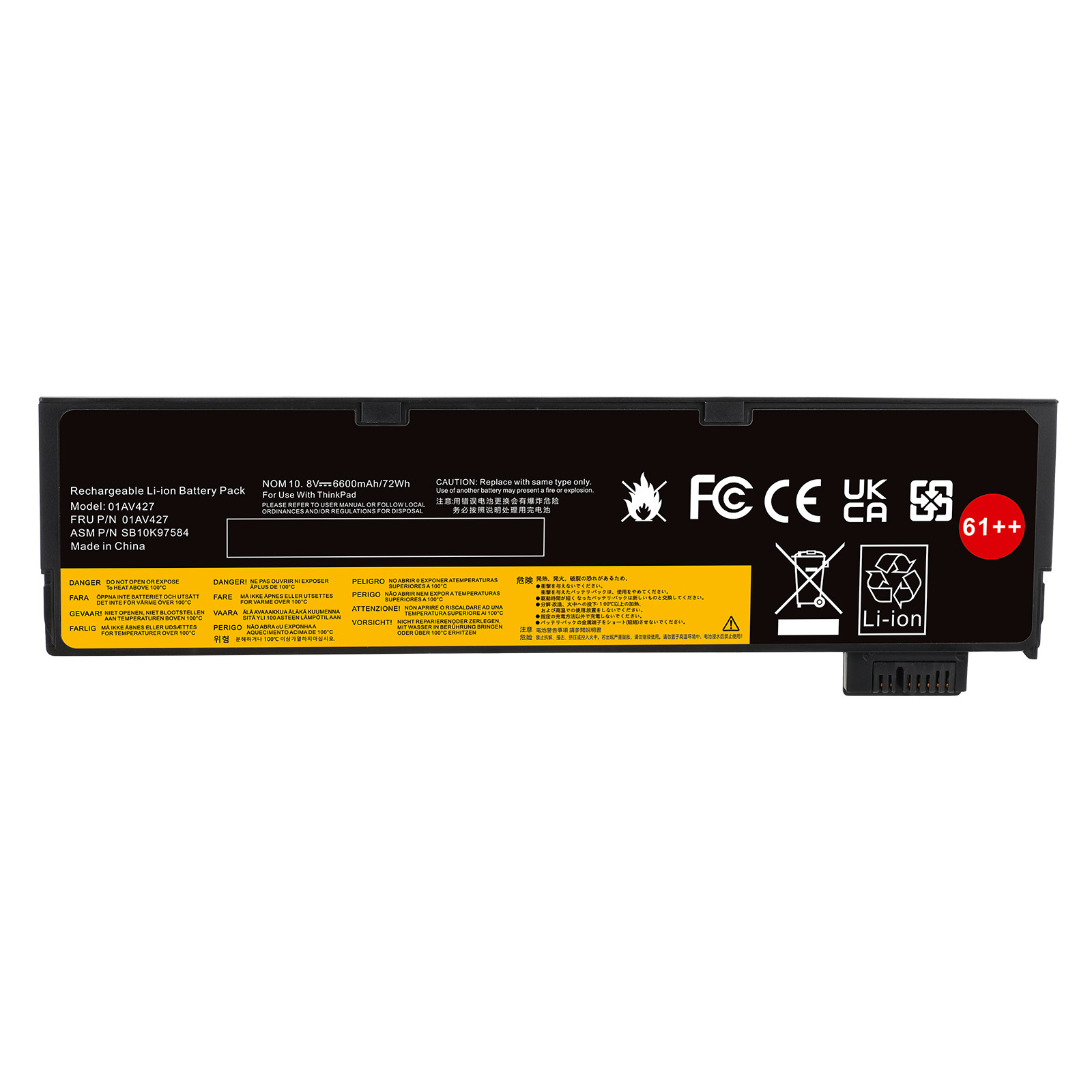 🔥LOT 61++ 72Wh Battery for Lenovo ThinkPad T470 T480 T570 T580 01AV492 01AV427