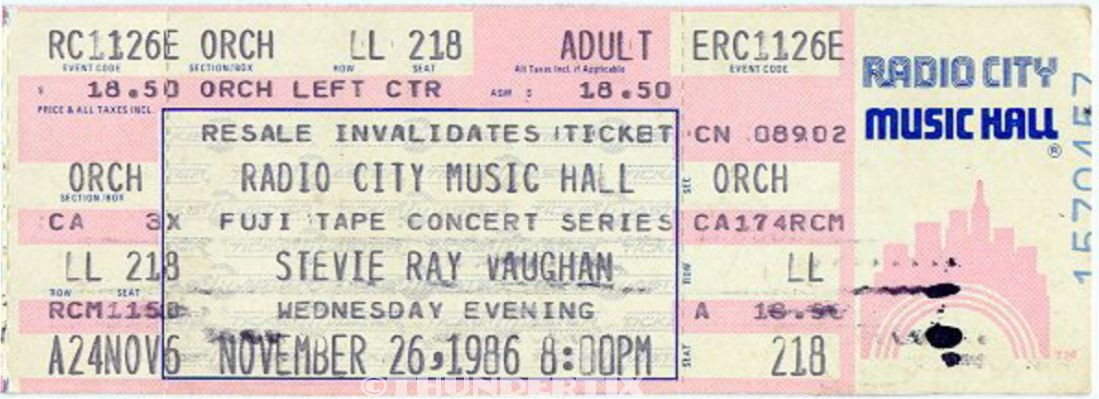7 1986-89 STEVIE RAY VAUGHAN FULL UNUSED CONCERT TICKETS scrapbooking reprint