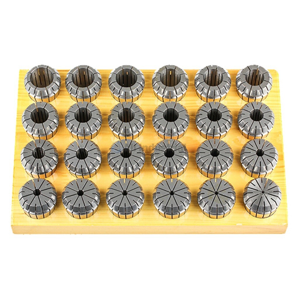 24 Pc. 3-26mm x 1mm ER40 Collet Set Millimeter ER CNC