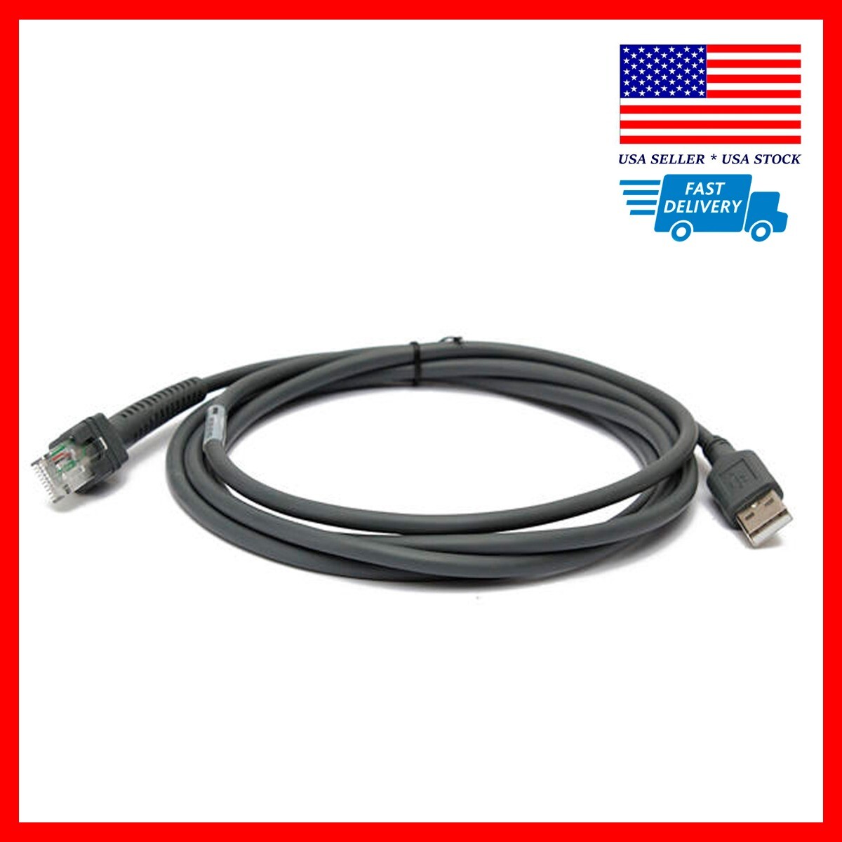 10 Pack ✅ USB cable for Symbol Motorola Barcode Scanner 7FT 2M ✅ Fast Shipping