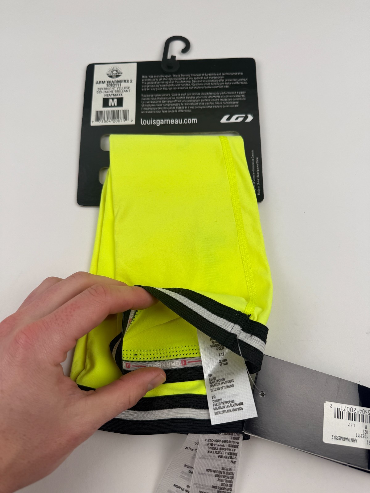 Louis Garneau Arm Warmers SIZE Medium High Visibility