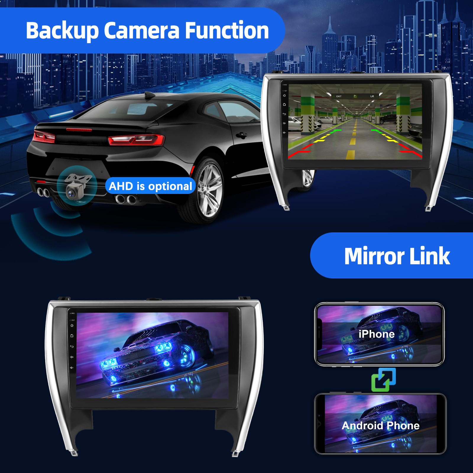 Android 15 Carplay For 2015-2017 Toyota Camry Car Stereo Radio GPS Navi BT WIFI