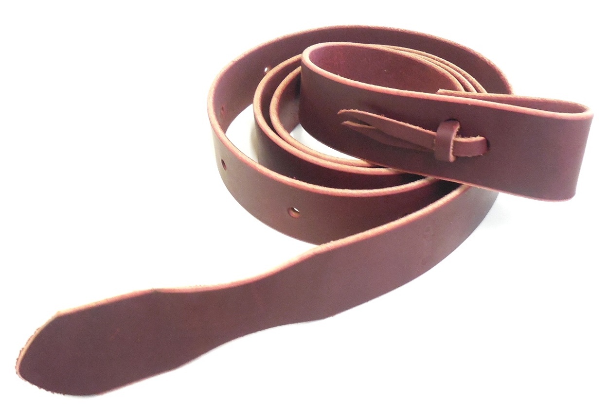 Weaver Extra Long 7' x 1-3/4" Latigo Tie Strap w/Holes Easy Grip End