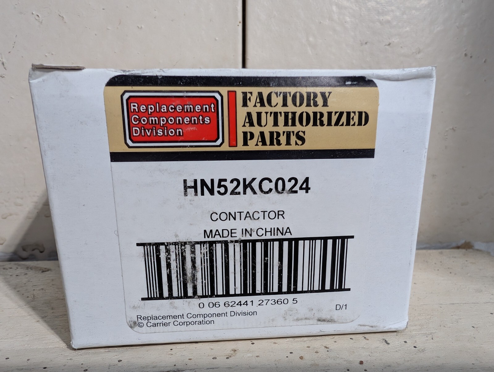 Carrier HN52KC024 Contactor Black 600 Volt 30 Amp 2-Pole Coil 24VAC 50/60Hz