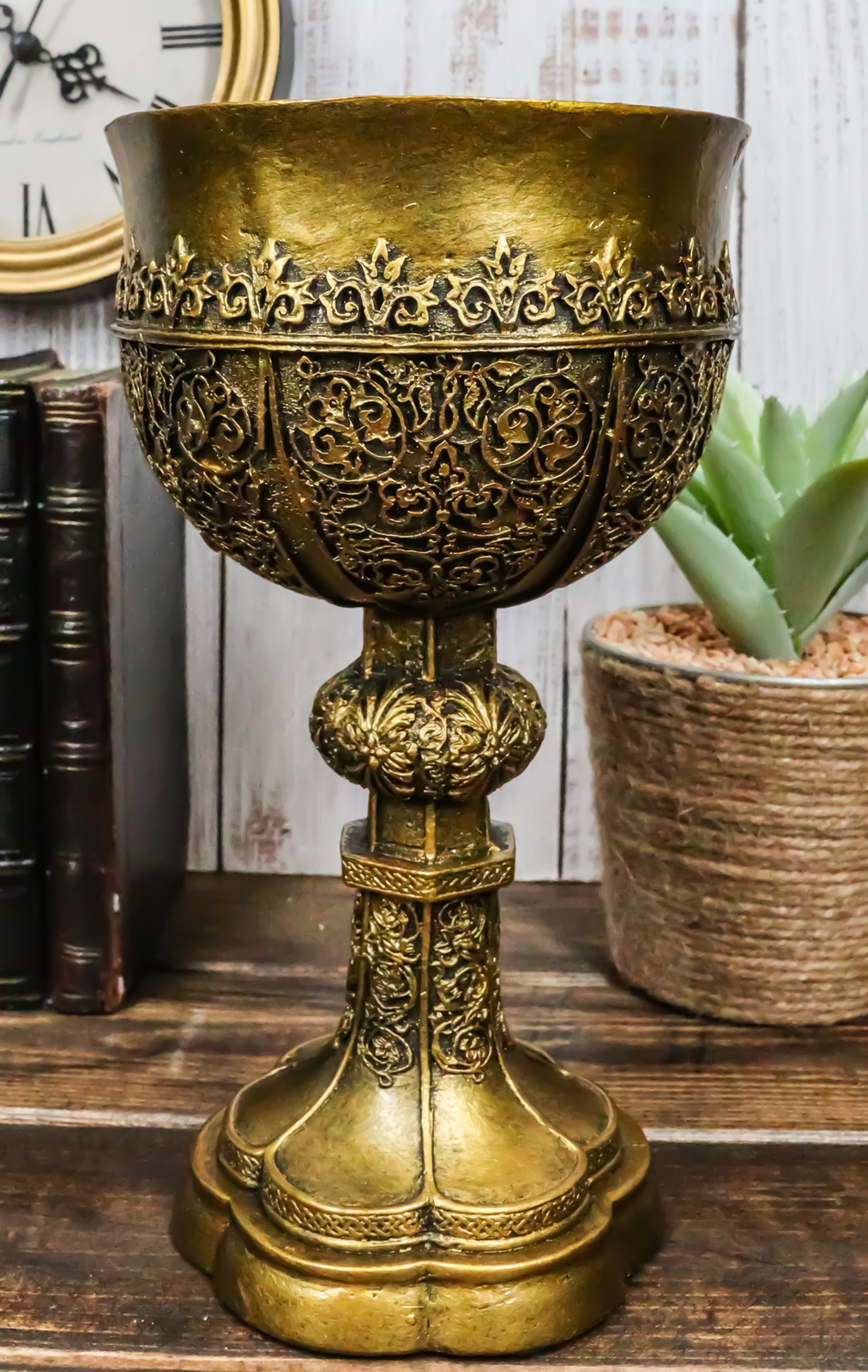 Ebros Merlin's Holy Grail The Golden Cup Of Life Chalice Ceremonial Cup Arthur