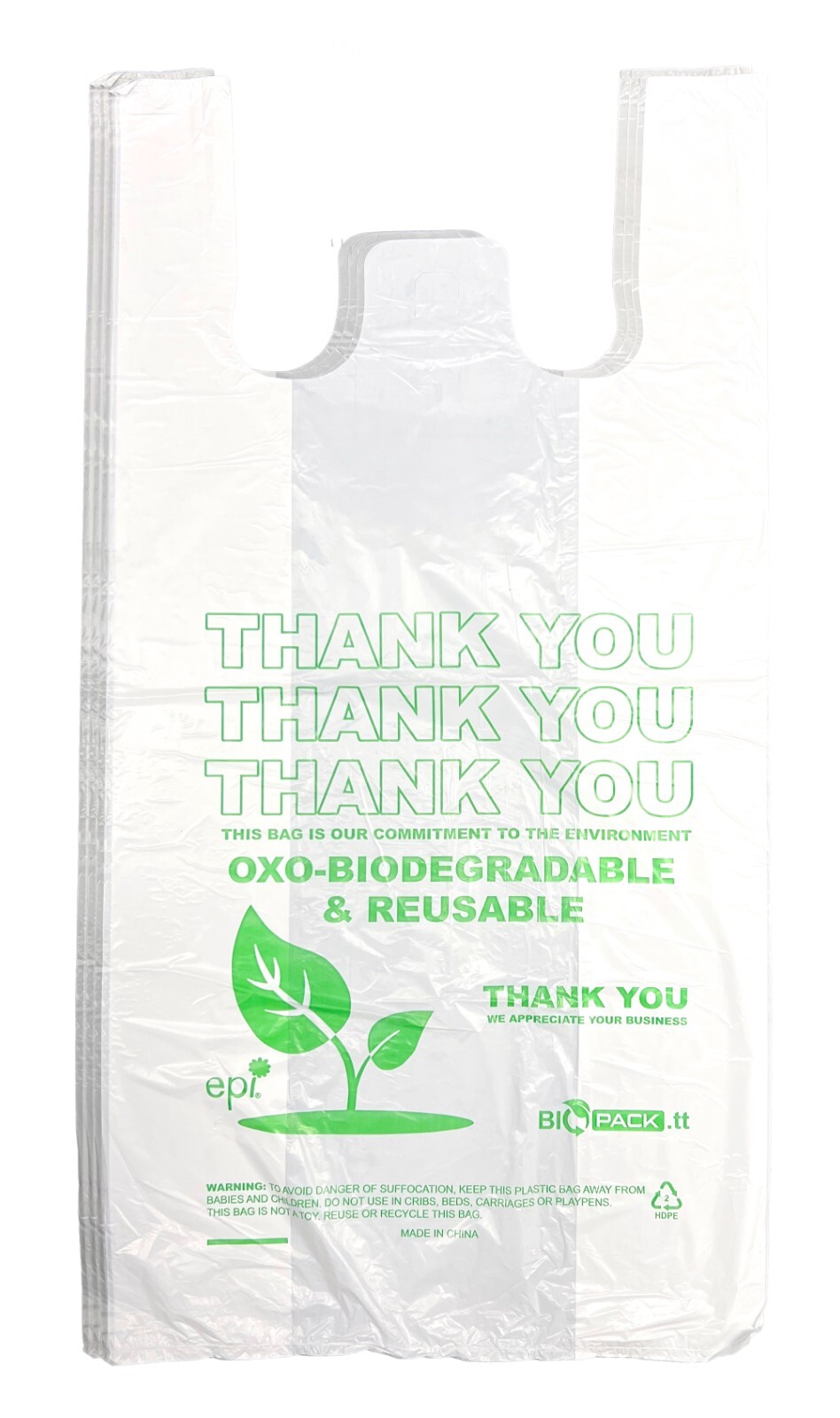1000 Bags T-Shirt Thank You Plastic Grocery Store Shopping Carry Out Bags
