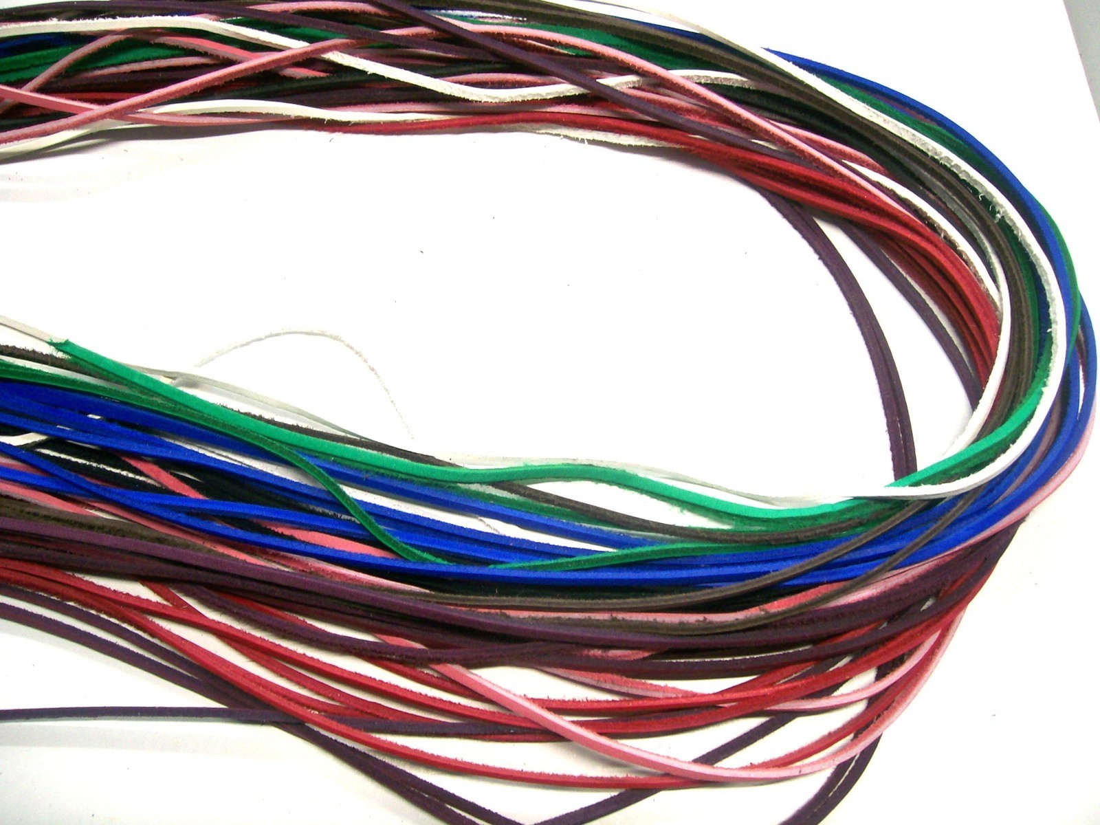 Lacing Colored Cowhide Leather 40" Leathercraft Braiding Bracelets Necklaces