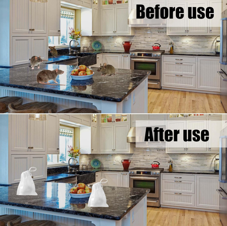 Natural Mouse Repellent, 12 Pack Peppermint Oil to Repel Mice and Rats, Rats Rep