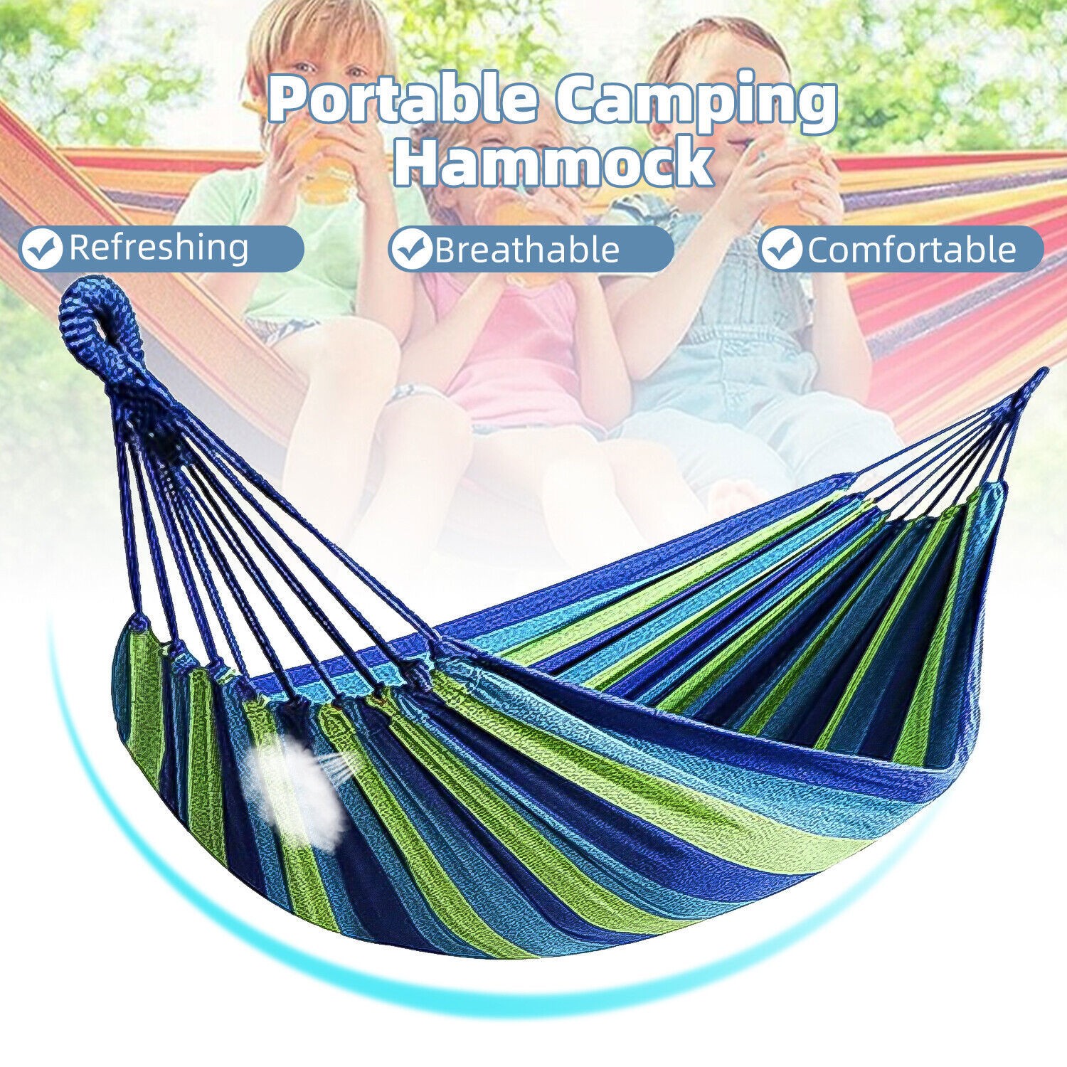 Portable Double Single Person Parachute Outdoor Camping Hammock Hanging Swing