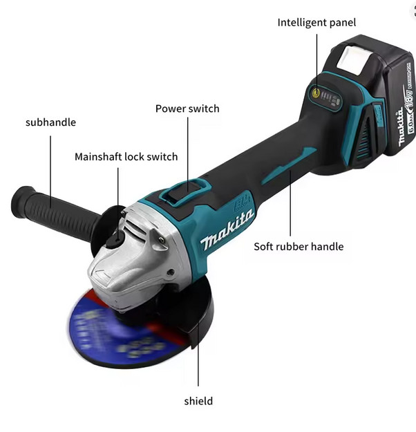 Makita 18V 125mm DGA404 Brushless Electric Angle Grinder High Power Rechargeable