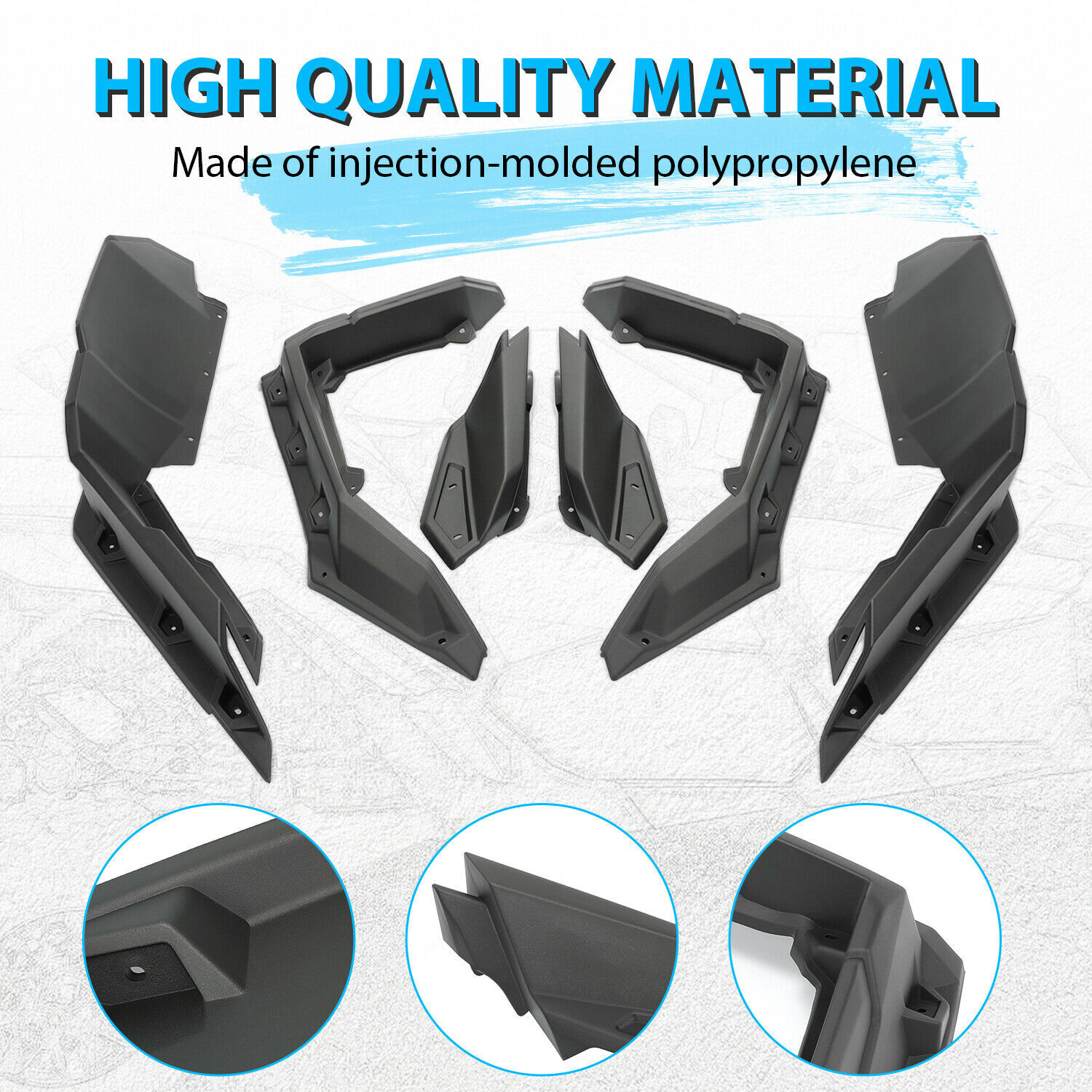 Super Extended Fender Flares For 2017-2024 Can-Am Maverick X3 /MAX #715002973