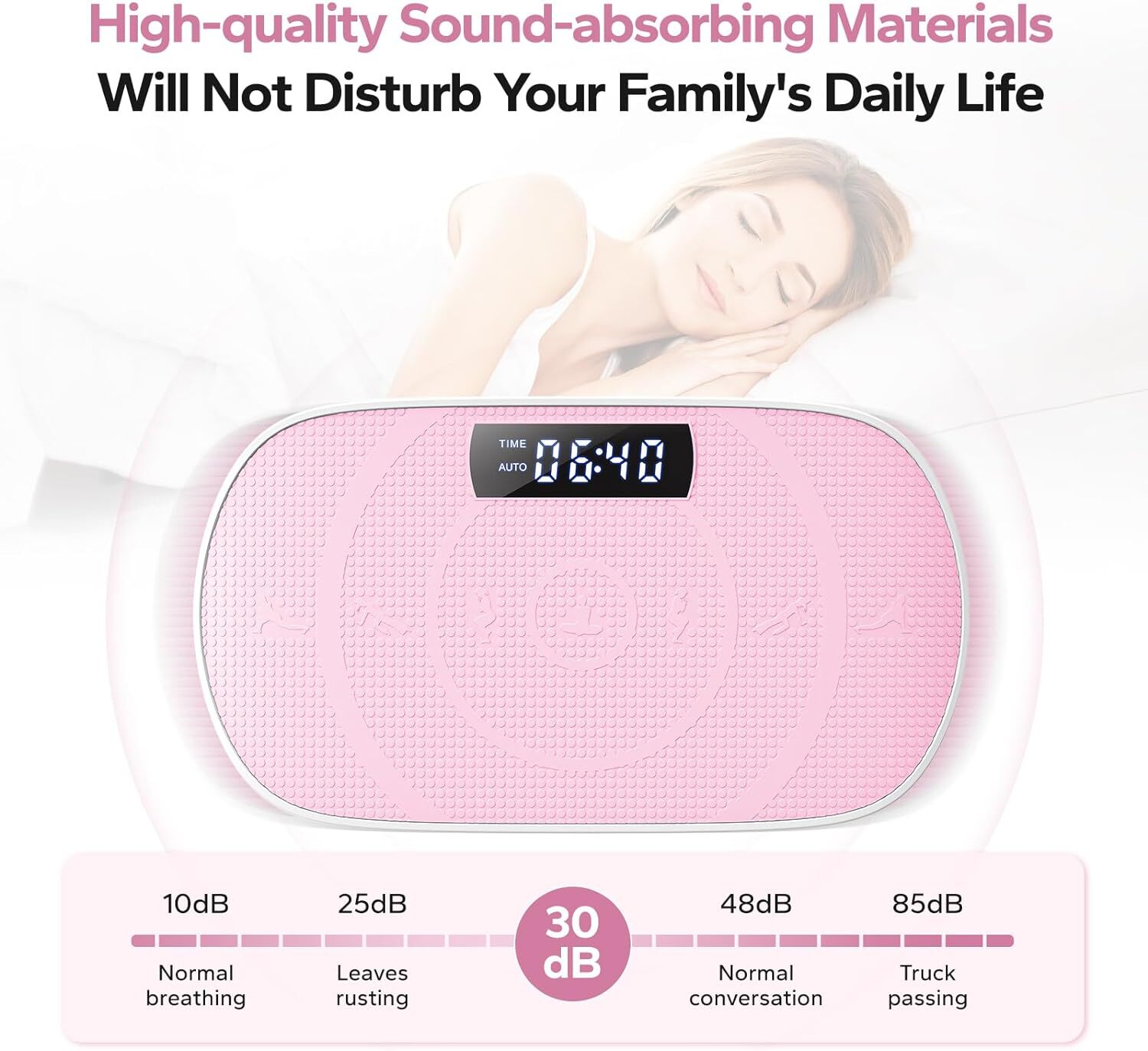 MERACH Vibration Plate Whole Body Workout Fitness Platform Exercise Machine Pink