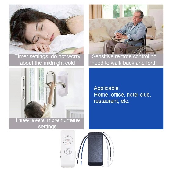 Universal Ceiling Fan Lamp Light Remote Control Receiver Kit Timing Wireless 15M