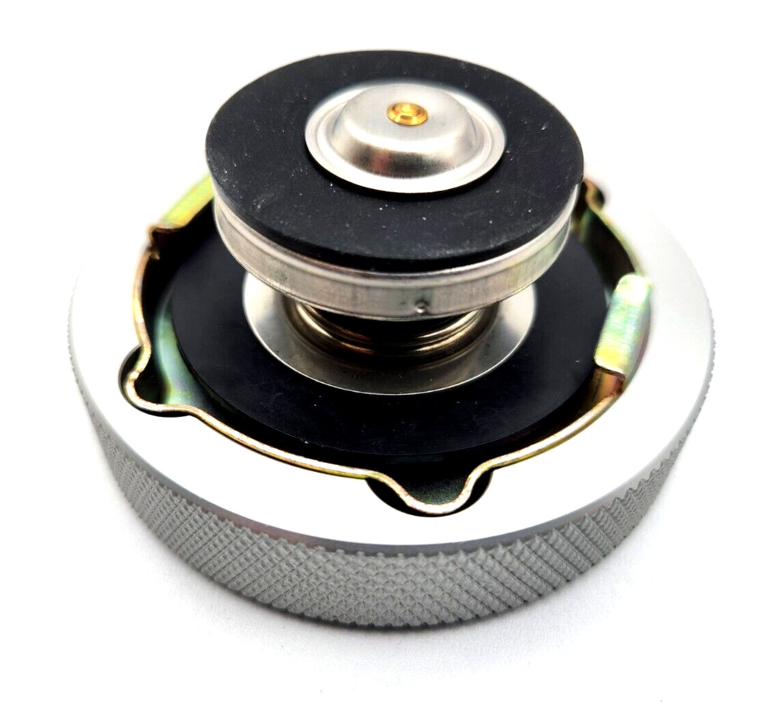 Radiator Cap, Billet Aluminum, Machined Finish, Knurled Edge, 16lbs Chevy Ford