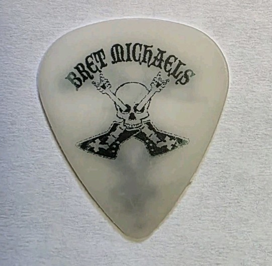POISON BRET MICHAELS SOLO TOUR GUITAR PICK WHITE CLAYTON